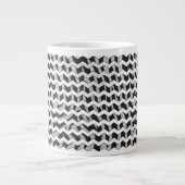 Grande Tasse Chevron Zebra noir et gris (Devant)