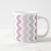 Grande Tasse Chevrons gris rose Jumbo (Droite)