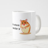 Grande Tasse Chez moi, mon hamster est un joli hamster brun (Devant droit)