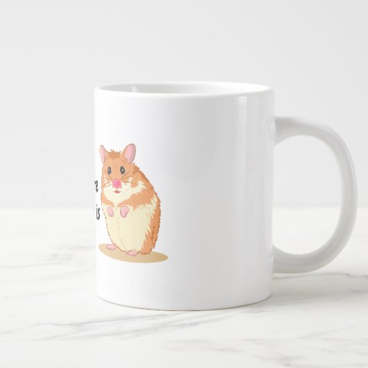 Grande Tasse Chez moi, mon hamster est un joli hamster brun (Droite)