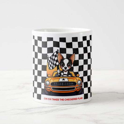 Grande Tasse Chi Chi Prend Le Drapeau à Damier (Devant)