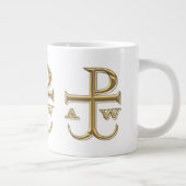 Grande Tasse Chi-Rho en or "3-D" avec Ancre (Droite)