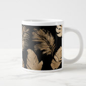 Grande Tasse Chic Black Gold Tropical Feuilles (Droite)