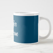 Grande Tasse Chic Calligraphie Elégant Océan Bleu Personnalisé (Droite)