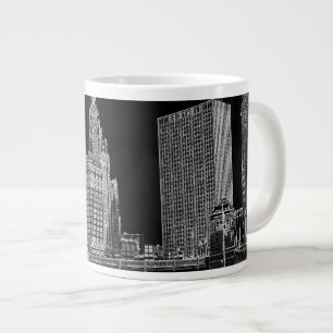 Grande Tasse Chicago River 1967 Wrigley Building Sun Times Bldg