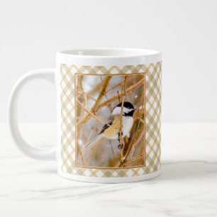 Grande Tasse Chickadee au plafond noir - Photo originale