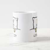 Grande Tasse Chien berger allemand mignon concocté dans un lit (Devant)
