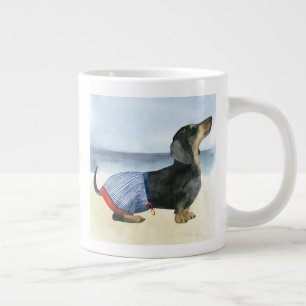 Grande Tasse Chien chaud  Chiot Dans Les Troncs De Nage