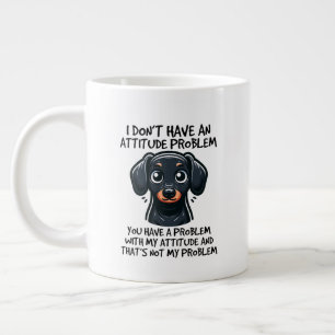 Grande Tasse Chien de sarcasme drôle art de mot attitude