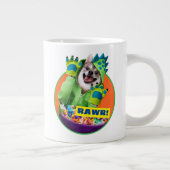 Grande Tasse Chien en en costume de dinosaure (Droite)