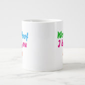 Grande Tasse Chien Maman Cool Woof Woof Woof Je t'aime Maman mi (Devant)