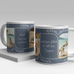 Grande Tasse Chien Papa 3 Vertical Photo Aimer Mots Personnalis<br><div class="desc">Bouge cadeau photo géant pour un papa chien de la meilleure amie de l'homme - ou c'est tout aussi facile de personnaliser pour tout autre ami ou relation proche. Le modèle photo affiche 3 de vos photos préférées au format vertical avec des angles arrondis. Écrit avec un texte d'amour dans...</div>