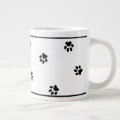 Grande Tasse Chien Paw Typographie Tea Lover's Black & White (Droite)