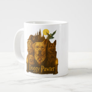 Grande Tasse Chien Pawter Vintage Graphique Rétro Magicien Chie