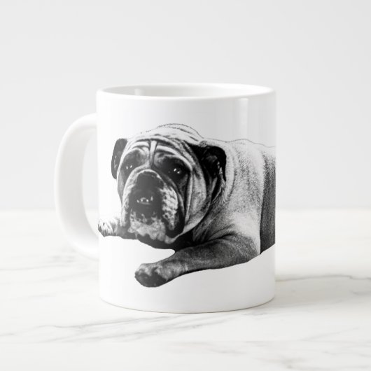Grande Tasse Chien-taureau chaud matin (Devant gauche)