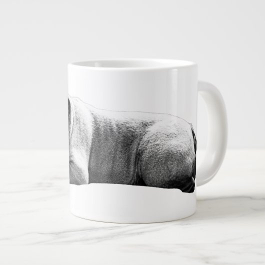 Grande Tasse Chien-taureau chaud matin (Devant droit)