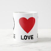 Grande Tasse Chiens d'amour de paix (Devant)