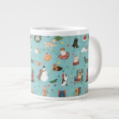 Grande Tasse Chiens de Fêtes en Motif de pulls de Noël (Devant droit)