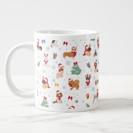 Grande Tasse Chiens de Noël en accessoires de vacances (Gauche)