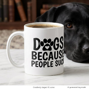 Grande Tasse Chiens Parce Que Les Gens Sont Nuls