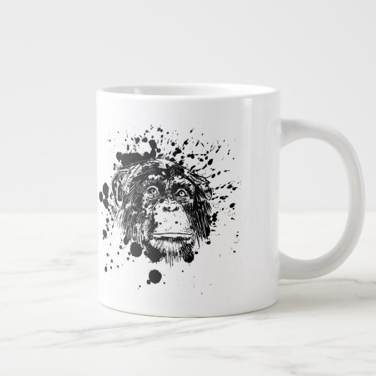 Grande Tasse Chimpanzé en noir (Droite)