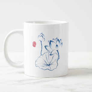 Grande Tasse Chinoiserie Blue Lotus Inspirant Citation