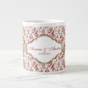 Grande Tasse Chinoiserie de Noël rouge Nouveaux mariés