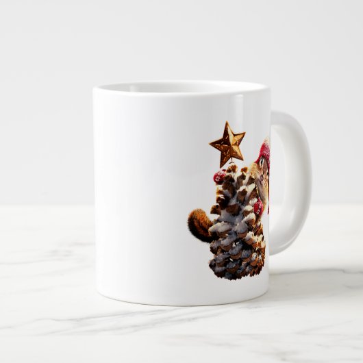 Grande Tasse Chipmunk Avec Pine Cone Tree (Devant droit)