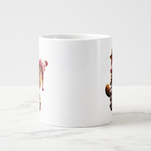 Grande Tasse Chipmunk Avec Pine Cone Tree (Devant)