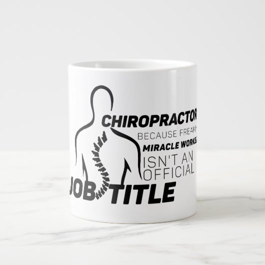 Grande Tasse Chiropraticiens Parce que Faiseur de Miracles Pas (Devant)