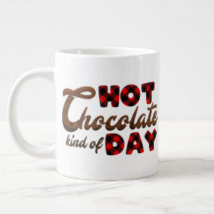 Grande Tasse chocolat chaud de Noël festif ajouter monogramme