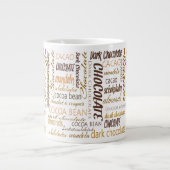 Grande Tasse Chocolat Typographie multilingue Mot Cloud (Devant)