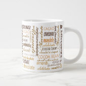 Grande Tasse Chocolat Typographie multilingue Mot Cloud (Droite)