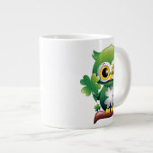 Grande Tasse Chouette bébé mignon St Patrick dessin animé (Devant droit)