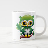 Grande Tasse Chouette bébé mignon St Patrick dessin animé (Droite)