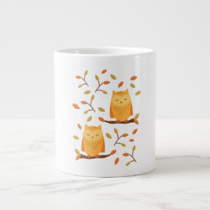 Grande Tasse Chouette endormie 🦉 automne