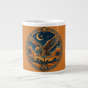 Grande Tasse Chouette mystique arabe croissant de lune art du d