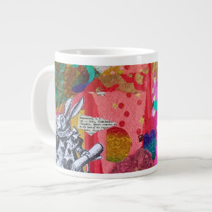 Grande Tasse Chouette Vintage et cochon de lapin blanc