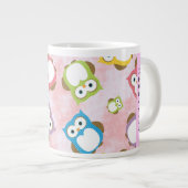 Grande Tasse Chouettes mignonnes, Chouette Motif, Chouettes col (Devant droit)