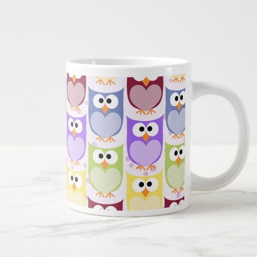 Grande Tasse Chouettes mignonnes, Chouette Motif, Chouettes pou (Droite)