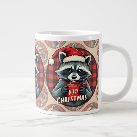 Grande Tasse Christmas Raccoon Cocoa Cheer (Droite)