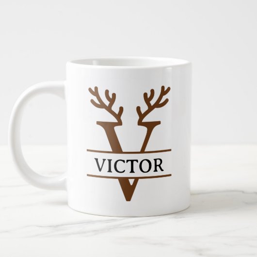 Grande Tasse Christmas Reindeer holiday Mug, Custom winter  (Gauche)