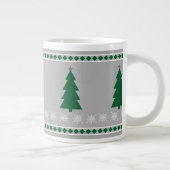 Grande Tasse Christmas Tree and Snowflakes Pattern, (Droite)