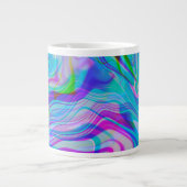 Grande Tasse Chromatique Liquide coloré Abstrait Motif bleu (Devant)