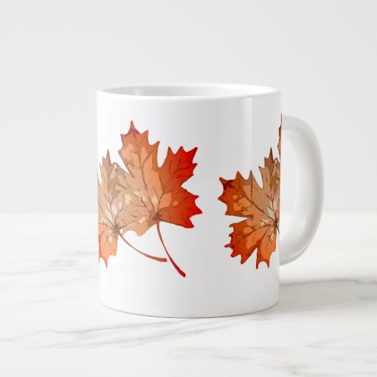 Grande Tasse Chute des feuilles d'érable pour l'automne Accueil (Devant droit)