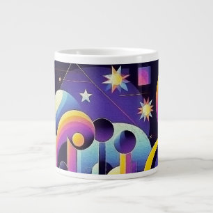 Grande Tasse Ciel nocturne stylisé