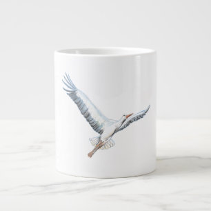 Grande Tasse cigogne blanche volant