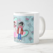 Grande Tasse Cinquante Sock Hop Sock Monkeys (Devant droit)