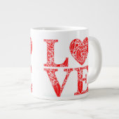 Grande Tasse ❤️ Citation d'amour rouge pour les couples et les (Devant droit)