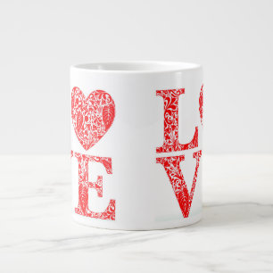 Grande Tasse ❤️ Citation d'amour rouge pour les couples et les